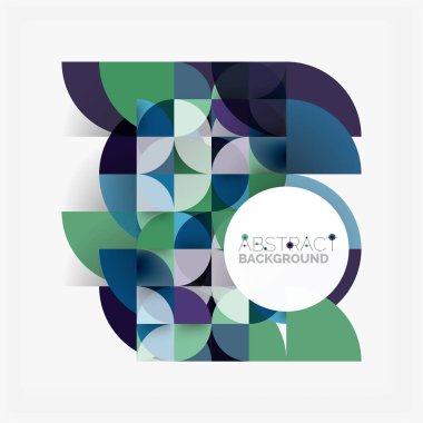 Kağıt daire kesim, mozaik mix geometrik desen tasarım