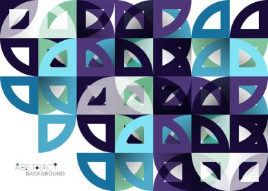 Kağıt daire kesim, mozaik mix geometrik desen tasarım