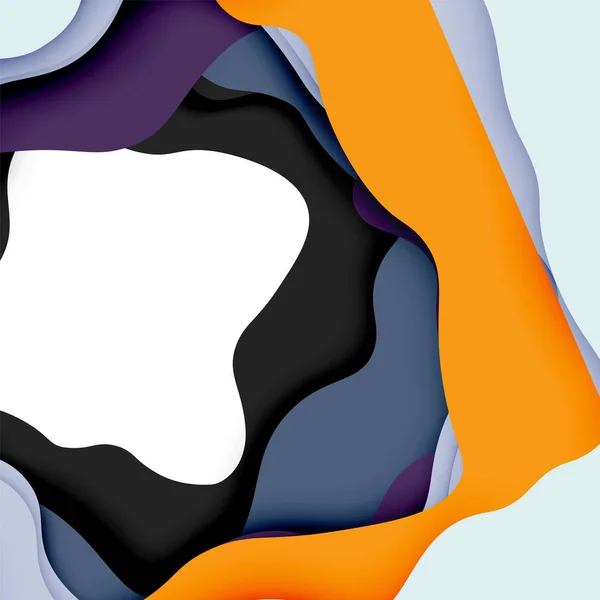 3D-Vektor abstrakter Hintergrund mit geschnittenen Formen — Stockvektor