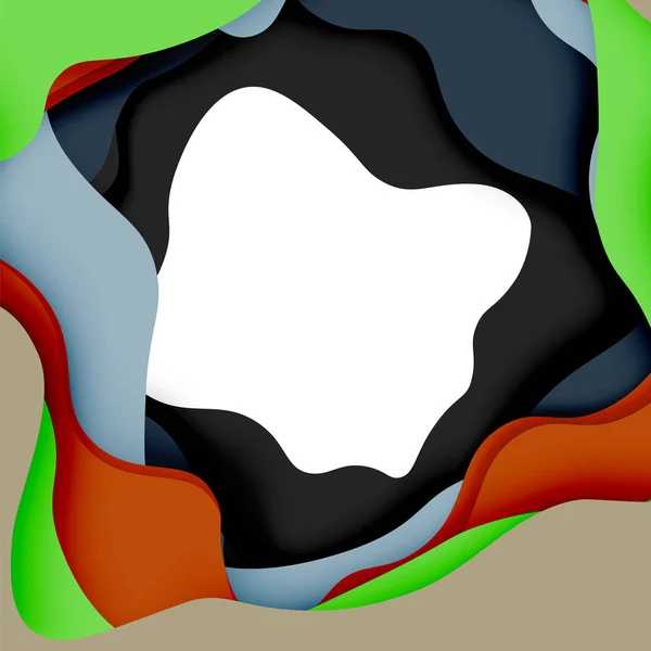 3D-Vektor abstrakter Hintergrund mit geschnittenen Formen — Stockvektor