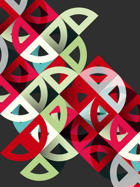 Kağıt daire kesim, mozaik mix geometrik desen tasarım