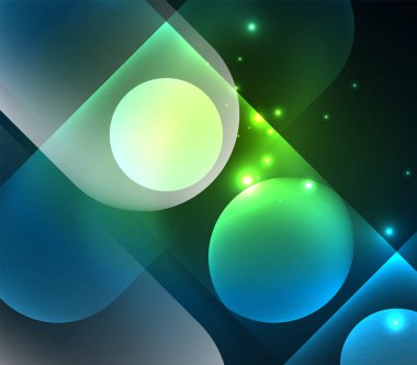 Vektör geometrik parlayan arka plan şekilleri