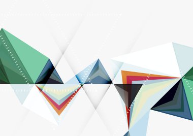 Üçgen düşük Poli vektör a4 boyutu geometrik soyut şablonu