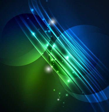 parlayan futuristik çizgiler