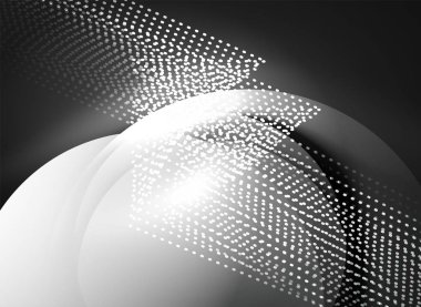 Parçacıklar koyu renk arka plan üzerinde oluşturulan parlayan dalga