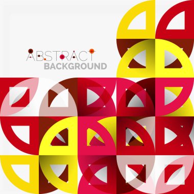 Kağıt daire kesim, mozaik mix geometrik desen tasarım