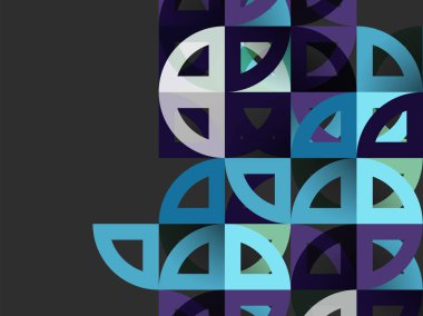 Kağıt daire kesim, mozaik mix geometrik desen tasarım