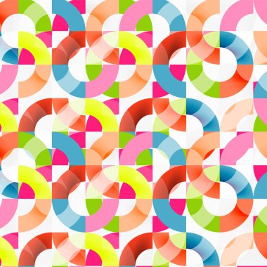 Modern geometrik desen tasarım gri arka plan üzerinde renkli halkalar