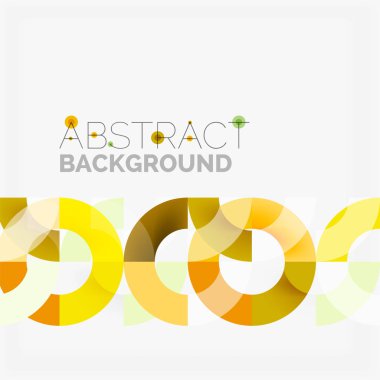 Modern geometrik desen tasarım gri arka plan üzerinde renkli halkalar