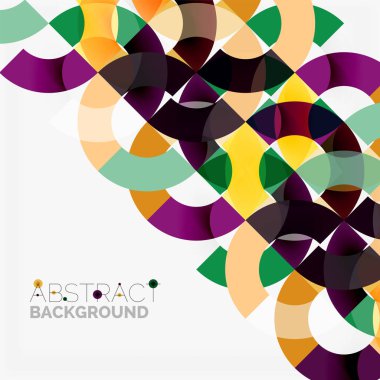 Modern geometrik desen tasarım gri arka plan üzerinde renkli halkalar