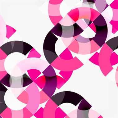 Modern geometrik desen tasarım gri arka plan üzerinde renkli halkalar