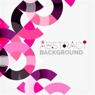 Modern geometrik desen tasarım gri arka plan üzerinde renkli halkalar