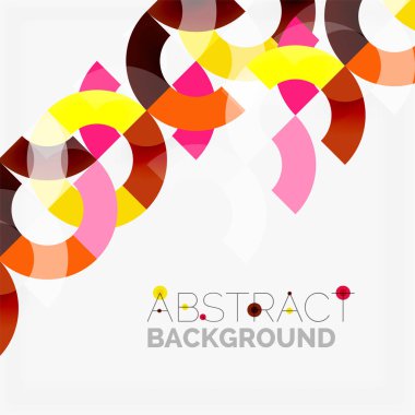 Modern geometrik desen tasarım gri arka plan üzerinde renkli halkalar