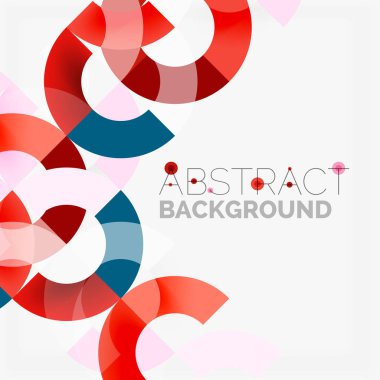 Modern geometrik desen tasarım gri arka plan üzerinde renkli halkalar