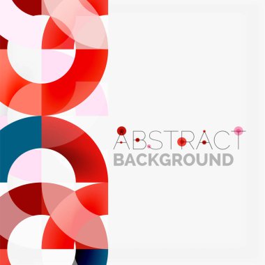 Modern geometrik desen tasarım gri arka plan üzerinde renkli halkalar