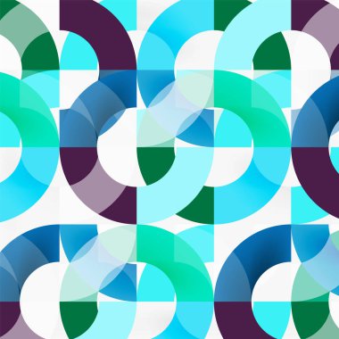 Modern geometrik desen tasarım gri arka plan üzerinde renkli halkalar