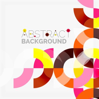 Modern geometrik desen tasarım gri arka plan üzerinde renkli halkalar