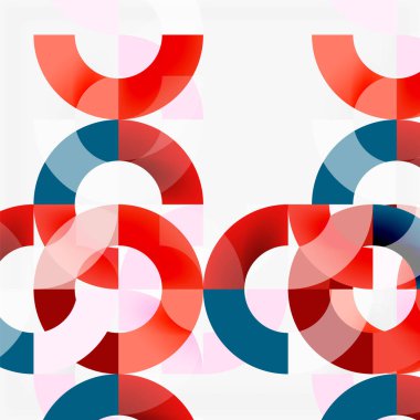 Modern geometrik desen tasarım gri arka plan üzerinde renkli halkalar