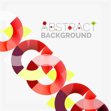 Modern geometrik desen tasarım gri arka plan üzerinde renkli halkalar