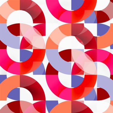 Modern geometrik desen tasarım gri arka plan üzerinde renkli halkalar