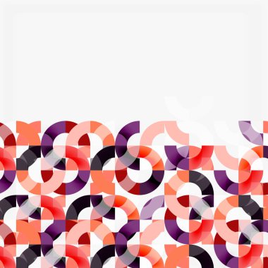 Modern geometrik desen tasarım gri arka plan üzerinde renkli halkalar