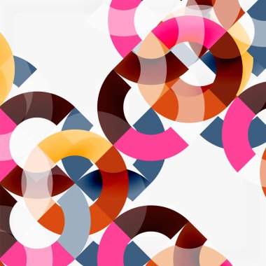 Modern geometrik desen tasarım gri arka plan üzerinde renkli halkalar