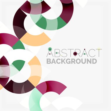 Modern geometrik desen tasarım gri arka plan üzerinde renkli halkalar