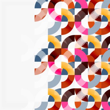 Modern geometrik desen tasarım gri arka plan üzerinde renkli halkalar