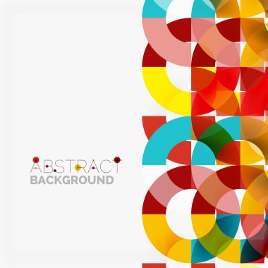 Modern geometrik desen tasarım gri arka plan üzerinde renkli halkalar