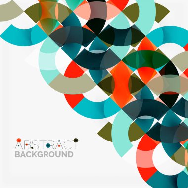 Modern geometrik desen tasarım gri arka plan üzerinde renkli halkalar