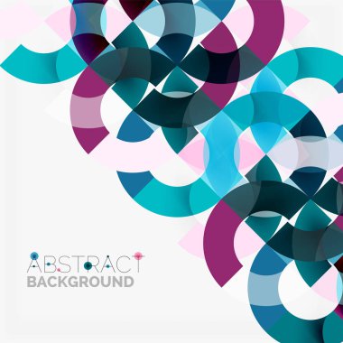 Modern geometrik desen tasarım gri arka plan üzerinde renkli halkalar