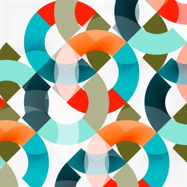 Modern geometrik desen tasarım gri arka plan üzerinde renkli halkalar