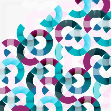 Modern geometrik desen tasarım gri arka plan üzerinde renkli halkalar