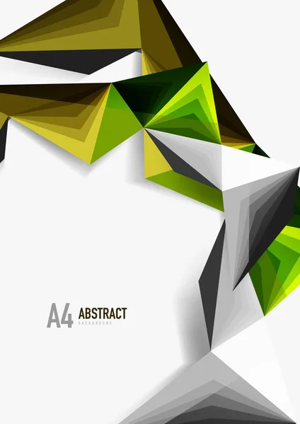 Vecteur low poly style 3d triangle ligne — Image vectorielle