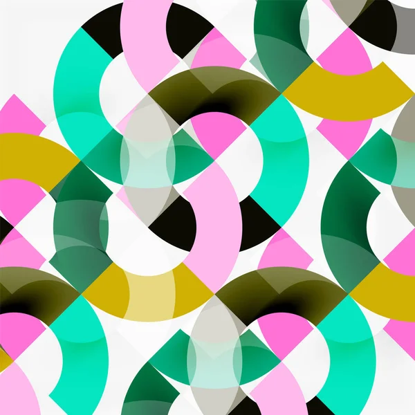 Modern geometrik desen tasarım gri arka plan üzerinde renkli halkalar