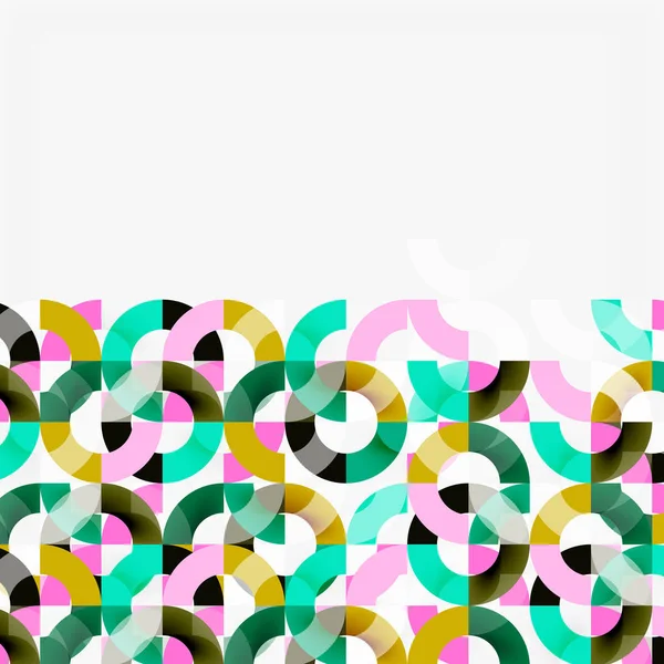 Modern geometrik desen tasarım gri arka plan üzerinde renkli halkalar