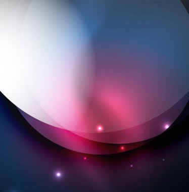 Çakışan daireye parlayan arka plan üzerinde