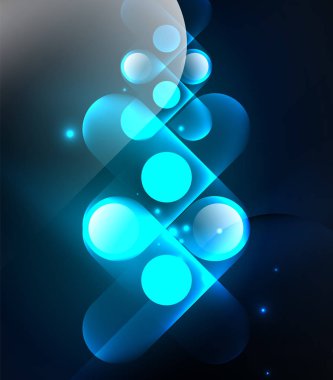 Vektör geometrik parlayan arka plan şekilleri