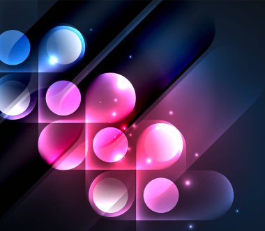Vektör geometrik parlayan arka plan şekilleri
