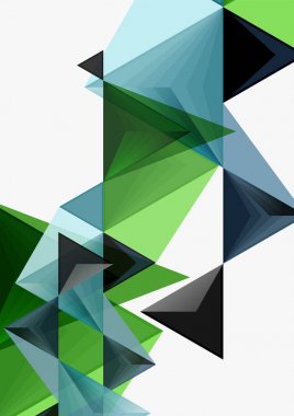 Üçgen düşük Poli vektör a4 boyutu geometrik soyut şablonu