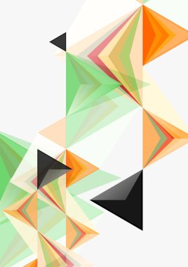 Üçgen düşük Poli vektör a4 boyutu geometrik soyut şablonu