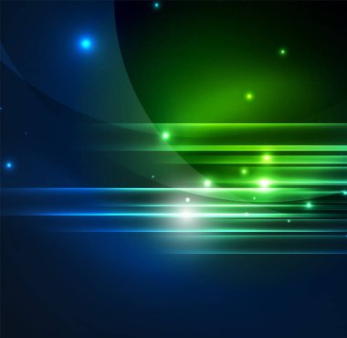 parlayan futuristik çizgiler