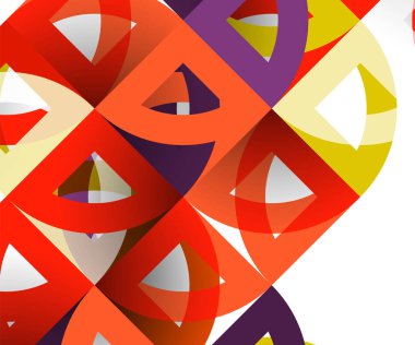 Kağıt daire kesim, mozaik mix geometrik desen tasarım