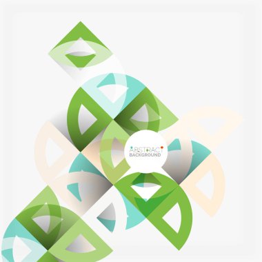 Kağıt daire kesim, mozaik mix geometrik desen tasarım