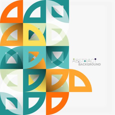 Kağıt daire kesim, mozaik mix geometrik desen tasarım