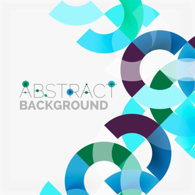 Modern geometrik desen tasarım gri arka plan üzerinde renkli halkalar