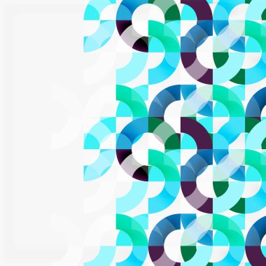 Modern geometrik desen tasarım gri arka plan üzerinde renkli halkalar