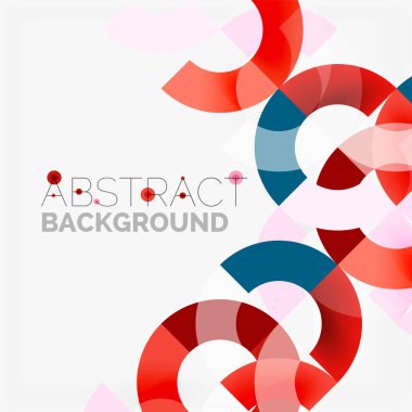 Modern geometrik desen tasarım gri arka plan üzerinde renkli halkalar