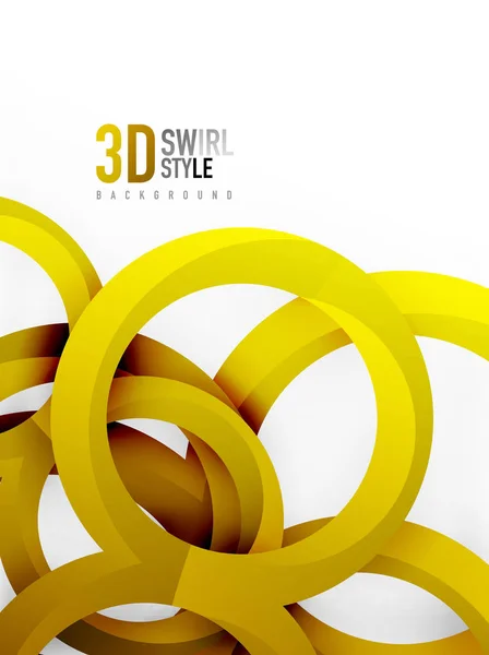 Vektor 3d Ringe Design Hintergrund — Stockvektor