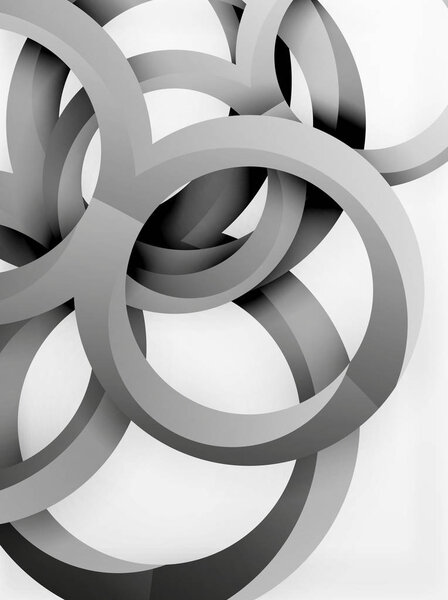 Фон дизайна векторных 3D колец
